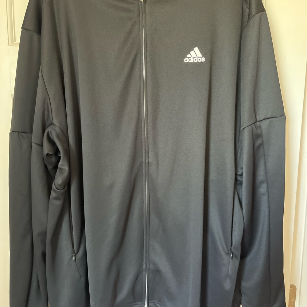 Adidas Men's Black Windbreaker Jacket